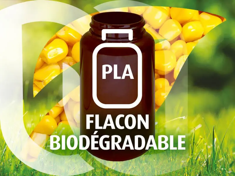 flacons biodégradables PLA écologie