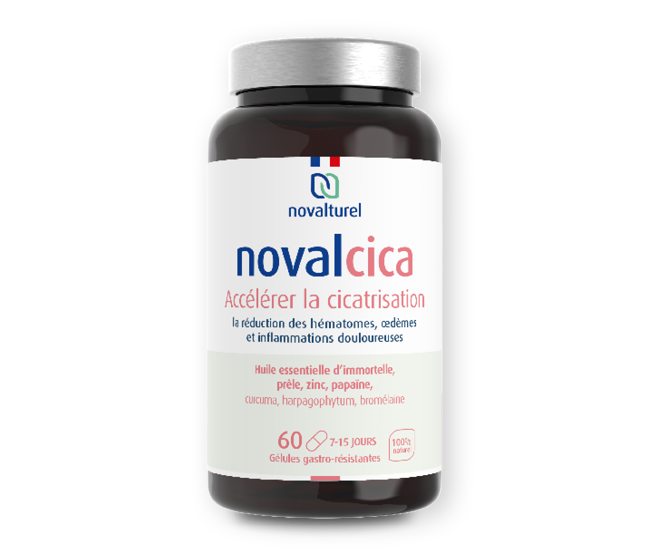 novalcica accélère la cicatrisation, réduit les œdèmes hématomes-Novalturel