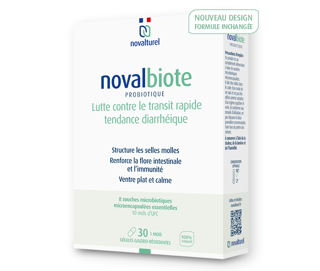 Troubles intestinaux novalbiote renforce entretient microbiote microbiotique probiotique Novalturel