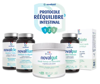 novalturel-protocole-rééquilibre-intestinal-3-pack-type-solutions naturelles- problèmes intestinaux