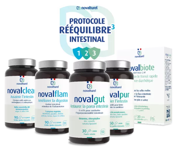 novalturel-protocole-rééquilibre-intestinal-3-pack-type-solutions naturelles- problèmes intestinaux