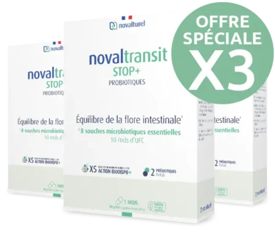 Novaltransit-stop-plus-favorise-transit-plus-calme-rythme-modere-novalturel-2 probiotique-transit-rapide-tendance-diarrheique-novaltransit-stop+-novalturel