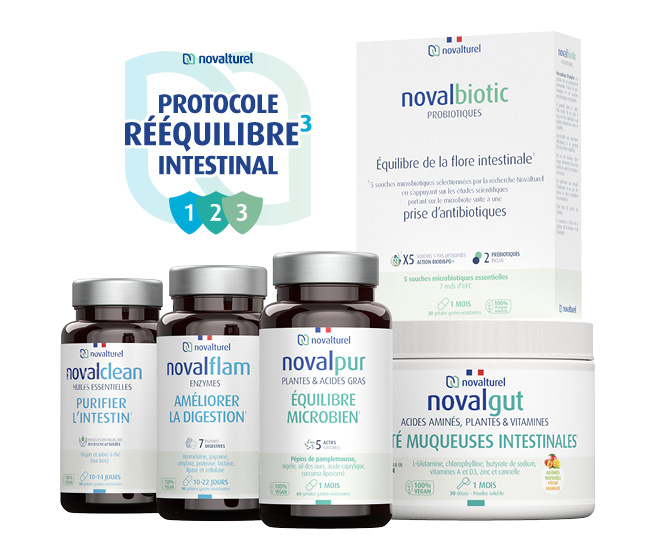 novalturel-protocole-rééquilibre-intestinal-3-pack-type-solutions naturelles- problèmes intestinaux