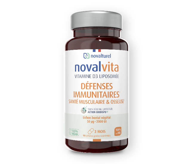 novalvita Vitamine D3 vegetale liposomee système immunitaire santé osseuse 2000-Novalturel